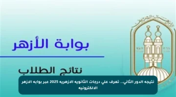 نتيجة الدور الثاني.. تعرف على درجات الثانوية الأزهرية 2025 عبر بوابة الأزهر الإلكترونية